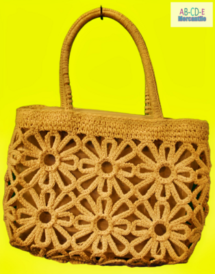 Beige Macrame Purse