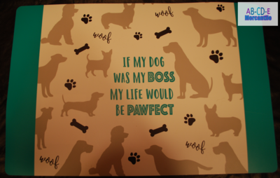 Pet Themed Vinyl Placemat-Dog
