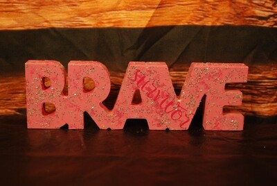 Brave Survivor Wood Desk Plaque
