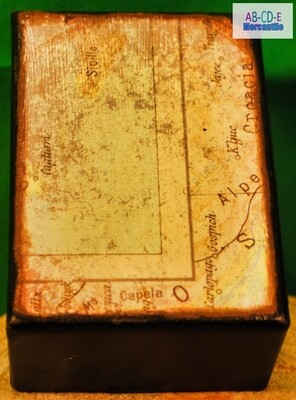 Upcycled Map Box-Jewelry Box with Lift Top C