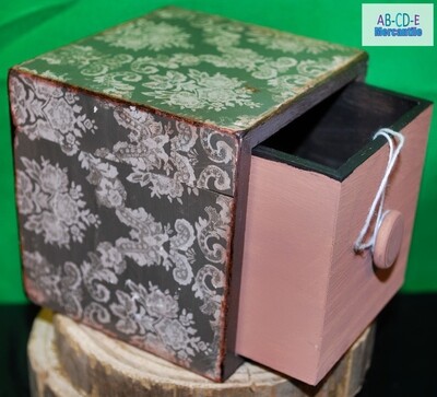 Decoupage Wood Box with Drawer