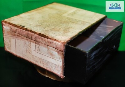 Upcycled Map Box with Pull Drawer