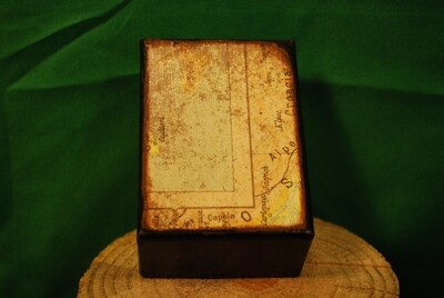 Upcycled Map Box-Jewelry Box with Lift Top C
