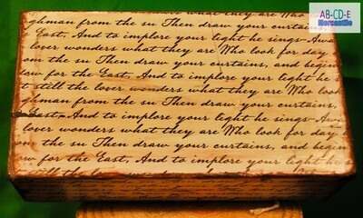 Upcycled Box-Decoupage Script Theme