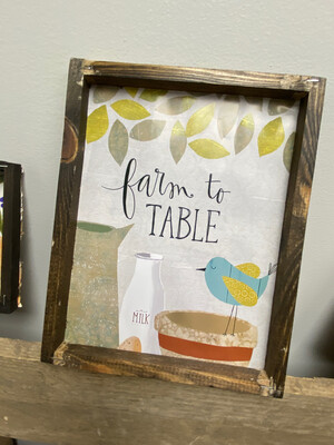 Farm to Table Reverse Canvas