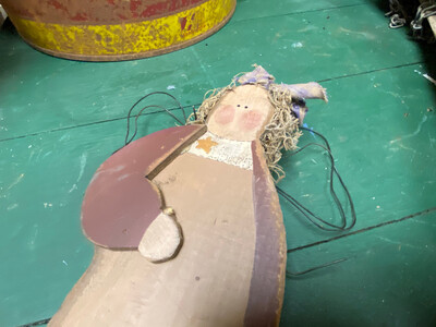 Handpainted Wood Angel