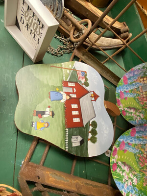 Handpainted Apple Schoolhouse Sign