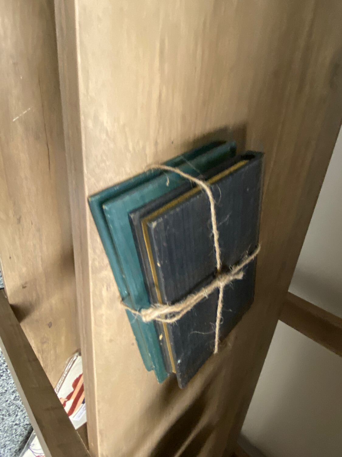 Mini Wood Book Stack