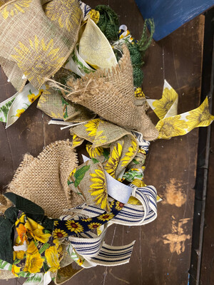 Sunflowers &amp; Burlap Garland-27in/41in