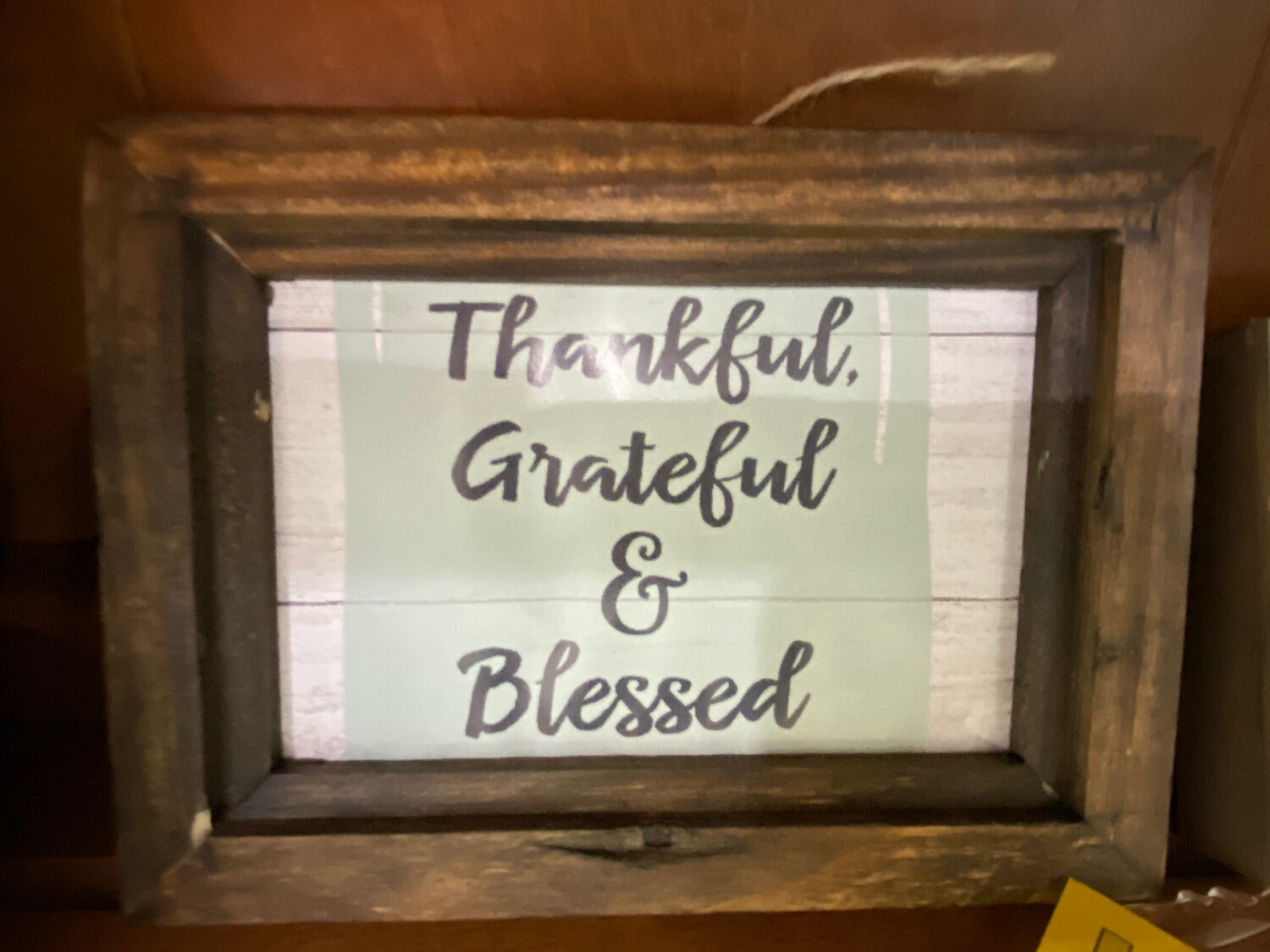Thankful, Grateful, Blessed Reverse Canvas