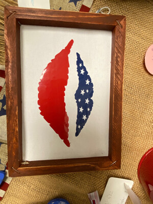 USA Lips Reverse Canvas