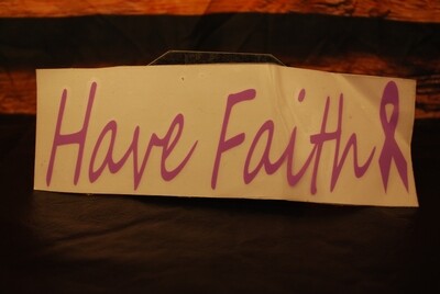 Vinyl Sticker-Have Faith Purple-C