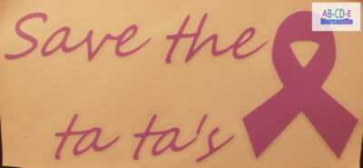 Vinyl Sticker-Save the Tatas Purple-B