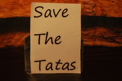 Vinyl Sticker-Save the Tatas Black-E