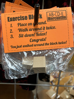 Gag Gift-Exercise Block
