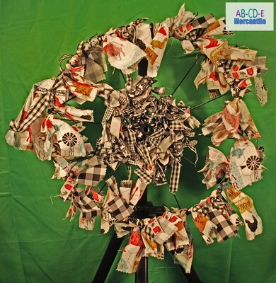 Wagon Wheel Wreath-Farm-14in