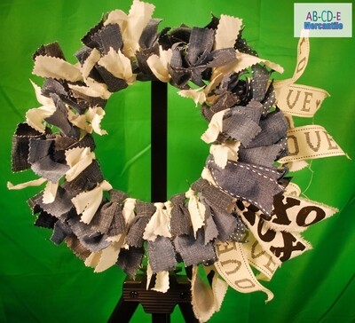 For the Love of Denim Wreath
