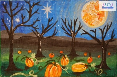 Pumpkin Patch Mini Canvas Board