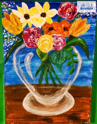 Glass Flower Vase Mini Canvas