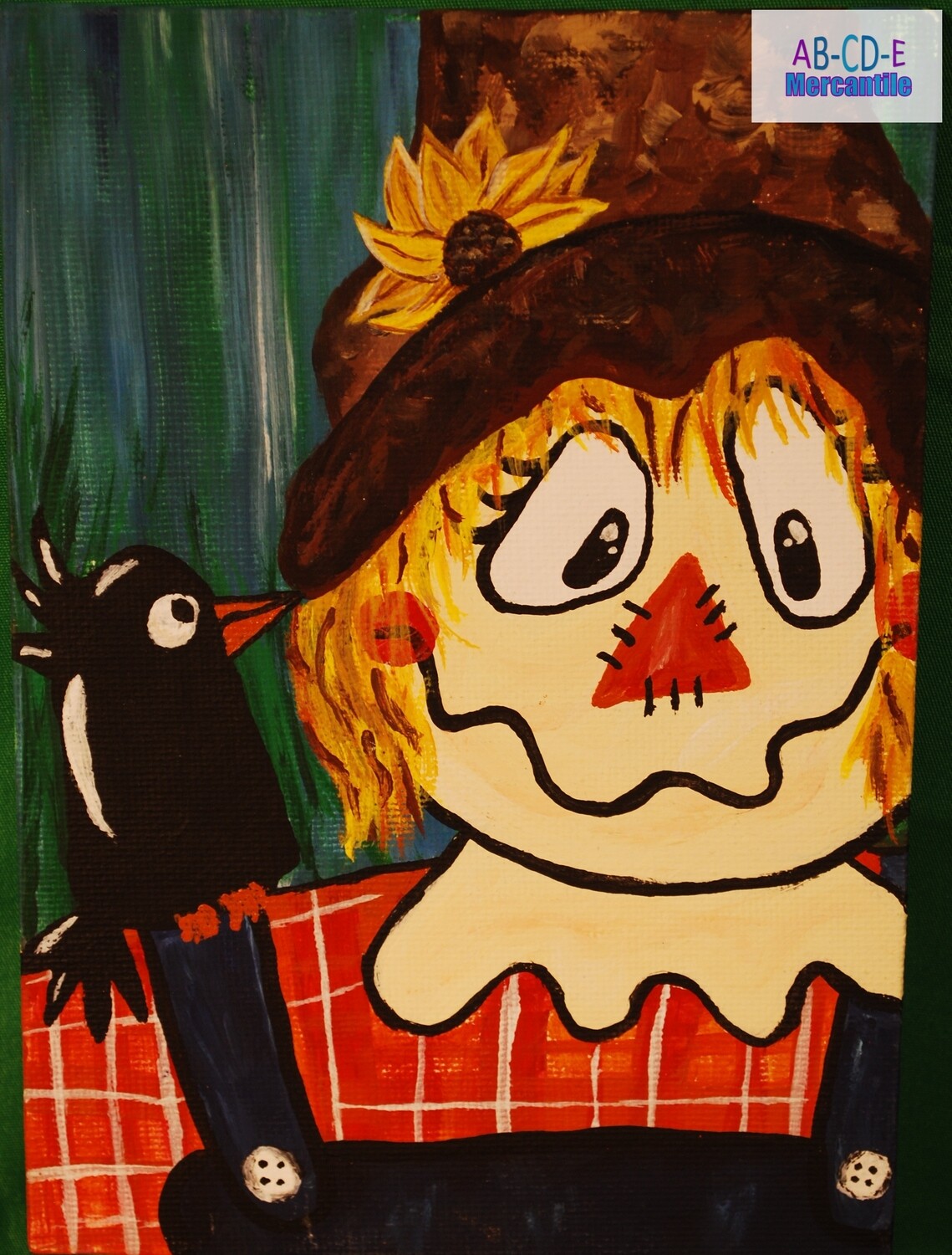 Scaredy Crow Canvas Board 5x7