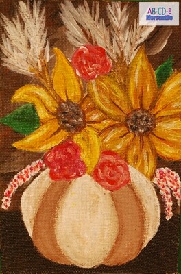 Sunshine Fall Bowl Mini Canvas Board