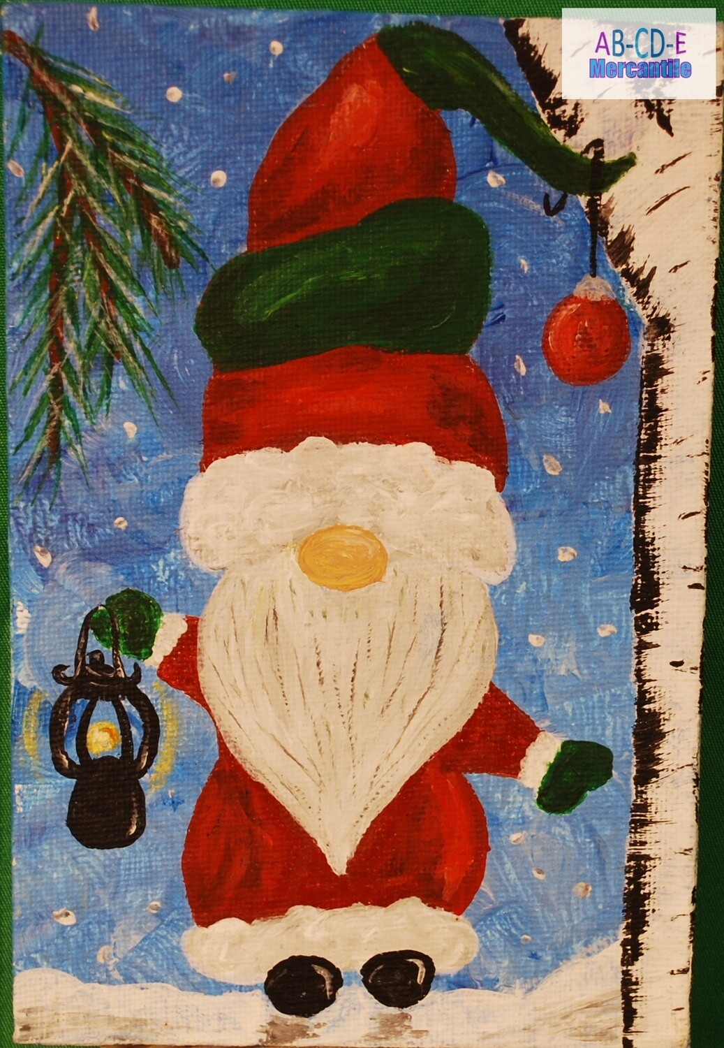 Santa Gnome Mini Canvas Board