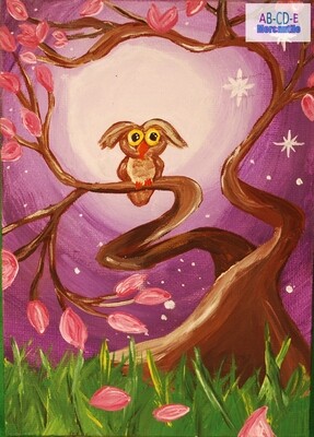Night Owl Canvas Board 5x7