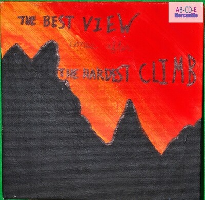 Climb High Sillouette Mini Canvas Board