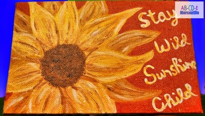 Stay Wild Sunshine Child Mini Canvas Board