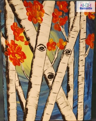 Birches Be Crazy Mini Canvas