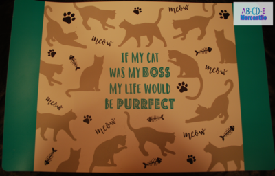 Pet Themed Vinyl Placemat-Cat