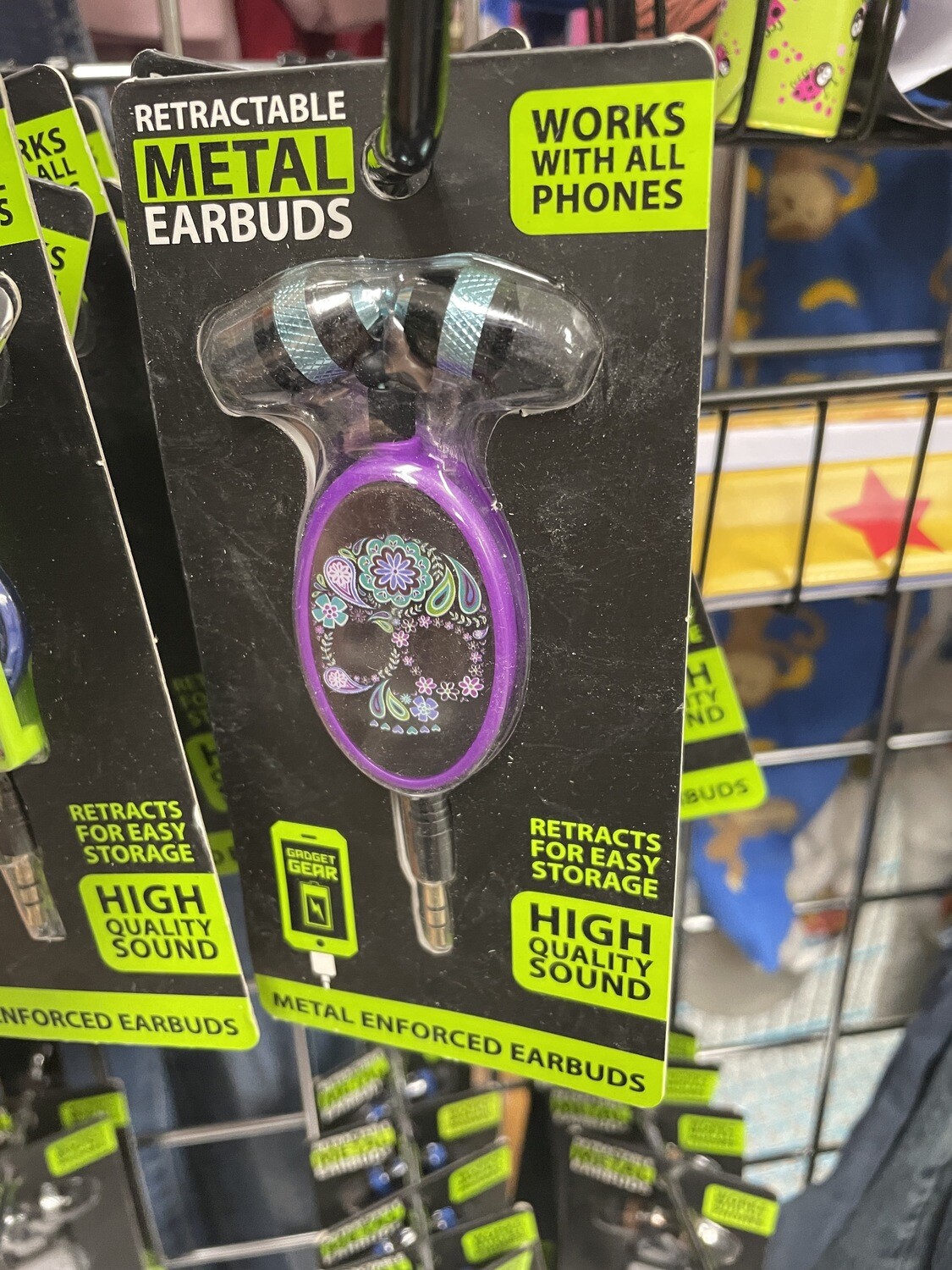 Fun Funky Headphones-Sugar Skull Purple &amp; Blue