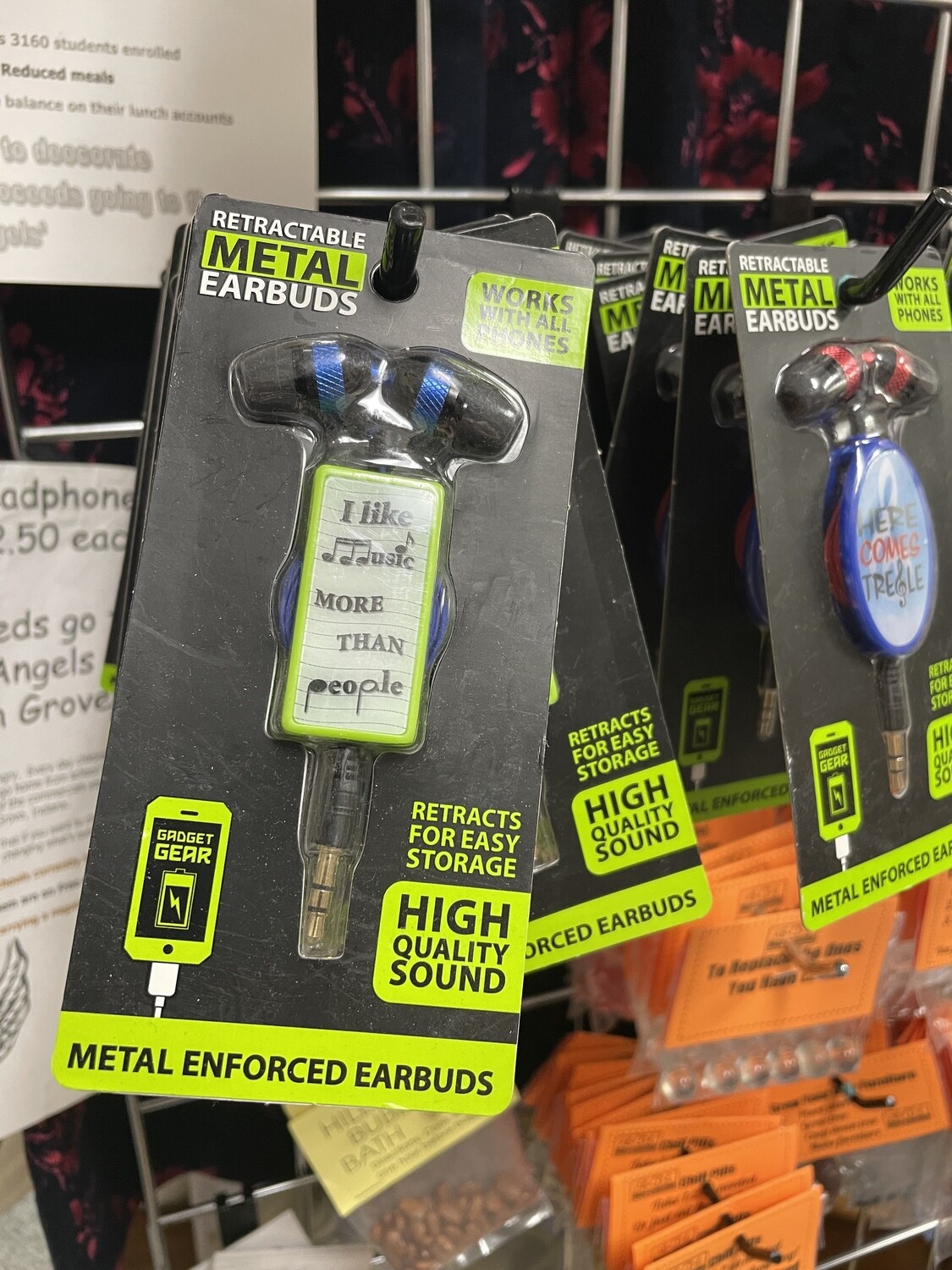Fun Funky Headphones-I Like Music More Than People