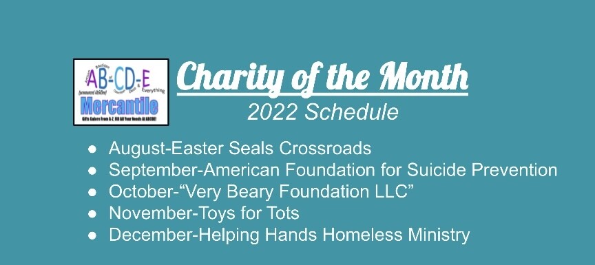 Donation $1 to the Charity of the Month