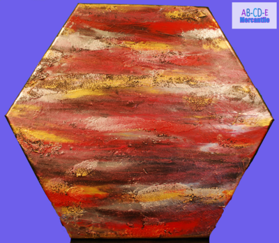 Abstract Hexagon Canvas 14D