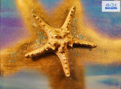 Mixed Media Painting &#39;Star Discovery&#39; 9x12