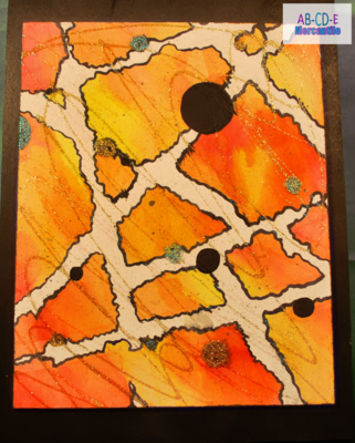 Abstract Canvas &#39;Vibrations&#39; 9x12