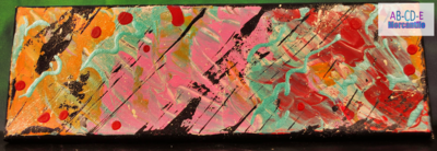 Abstract Canvas &#39;Joy&#39; 12x4