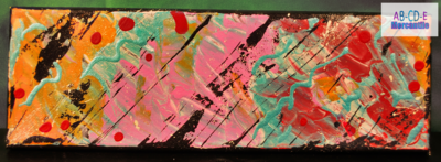 Abstract Canvas 'Joy' 12x4