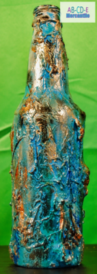 Altered Bottle-Victorian Blossoms