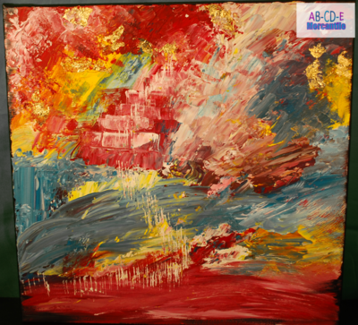 Abstract Canvas 'Victory to Victory' 18x18