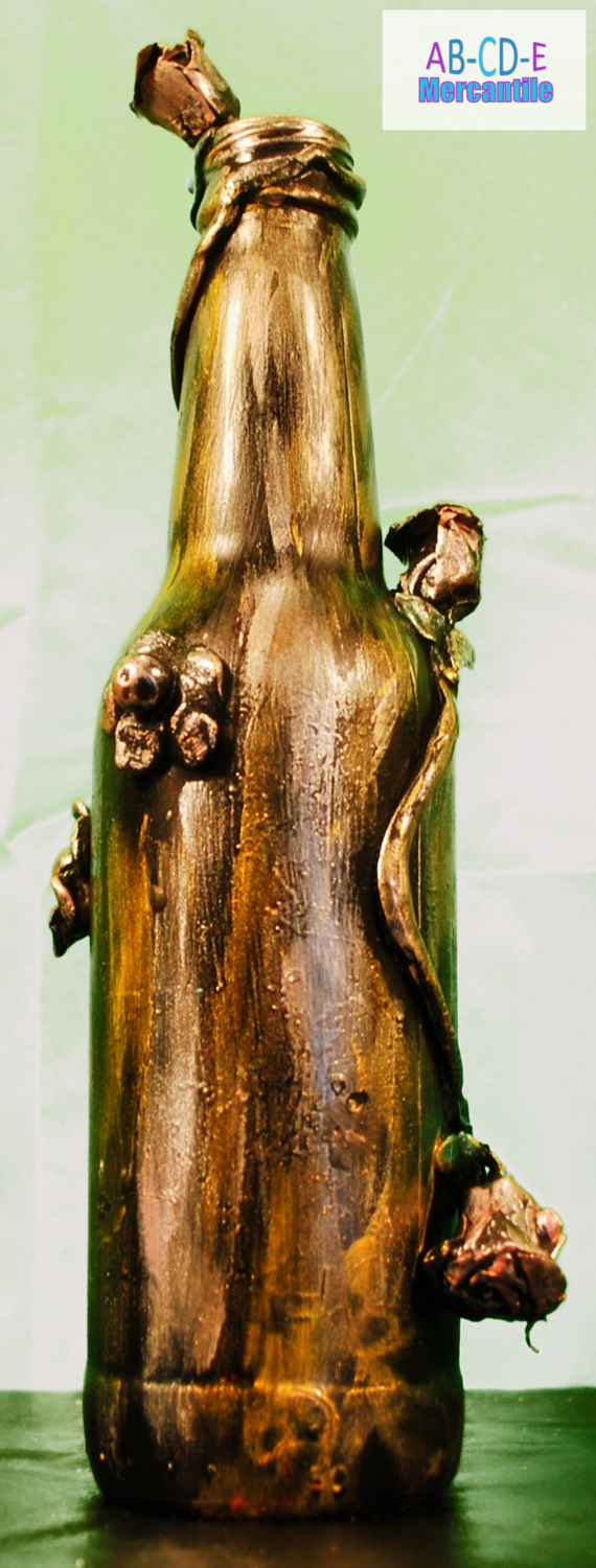 Altered Bottle-Belle&#39;s Rose