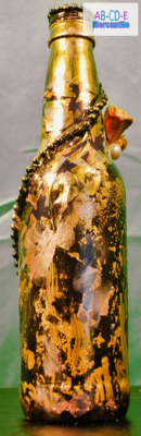 Altered Bottle-Roses &amp; Pearls