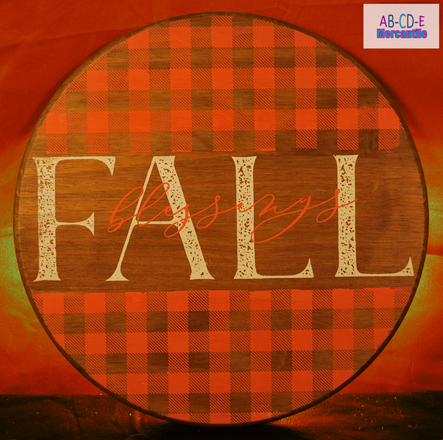 Fall Blessings Wood Round