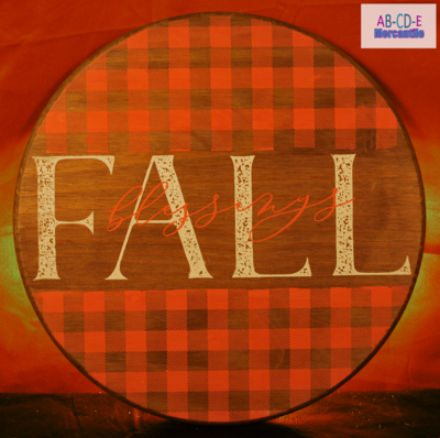 Fall Blessings Wood Round