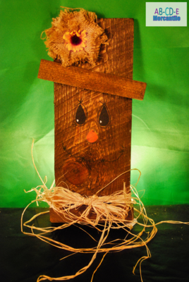 Handpainted Wood Scarecrow