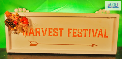 Harvest Festival Hanging Sign with Beaded Hanger