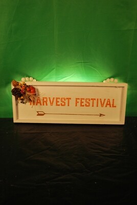 Harvest Festival Hanging Sign with Beaded Hanger