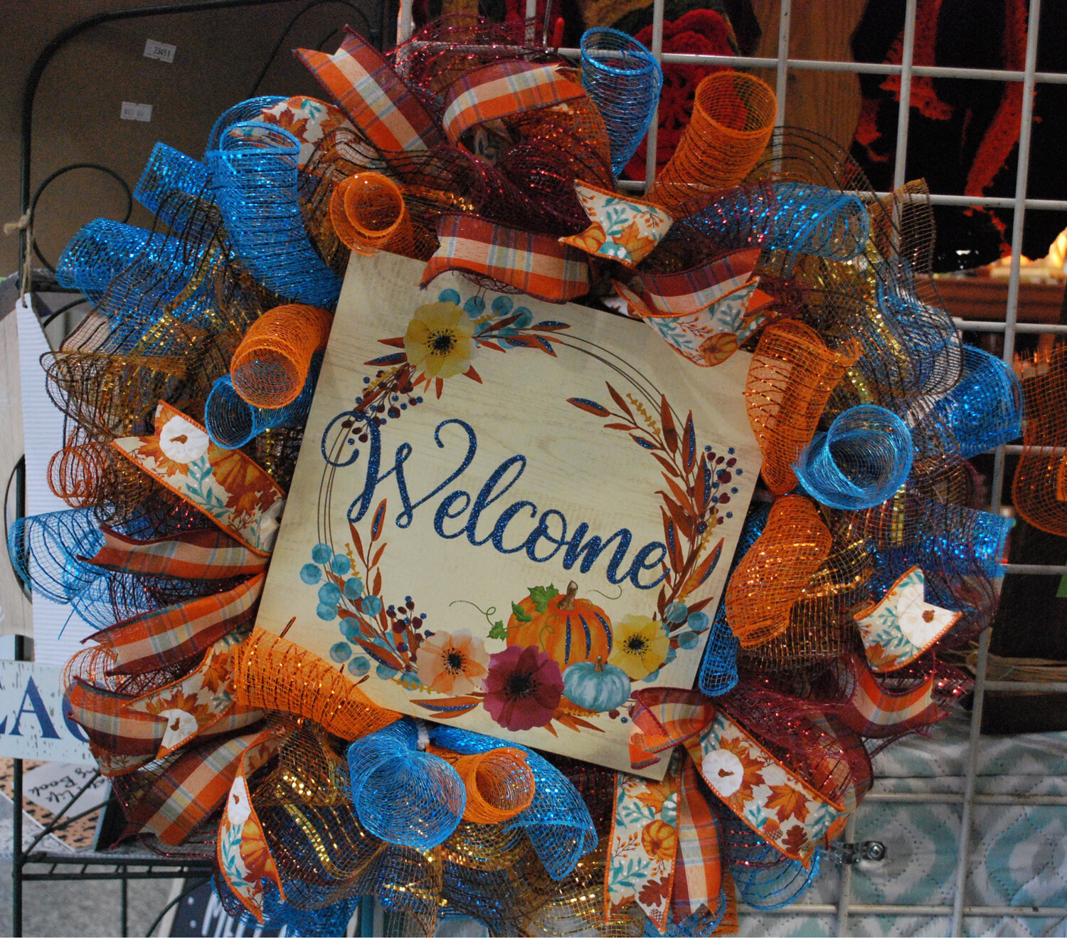Turquoise pumpkin Welcome