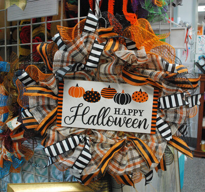 Color blocked Happy Halloween